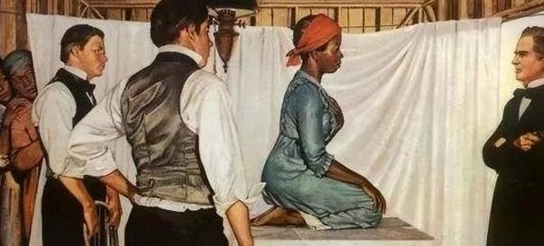 1626年后，有50万名黑人被卖到美国做黑奴，女黑奴被迫和奴隶主发生关系后，生下