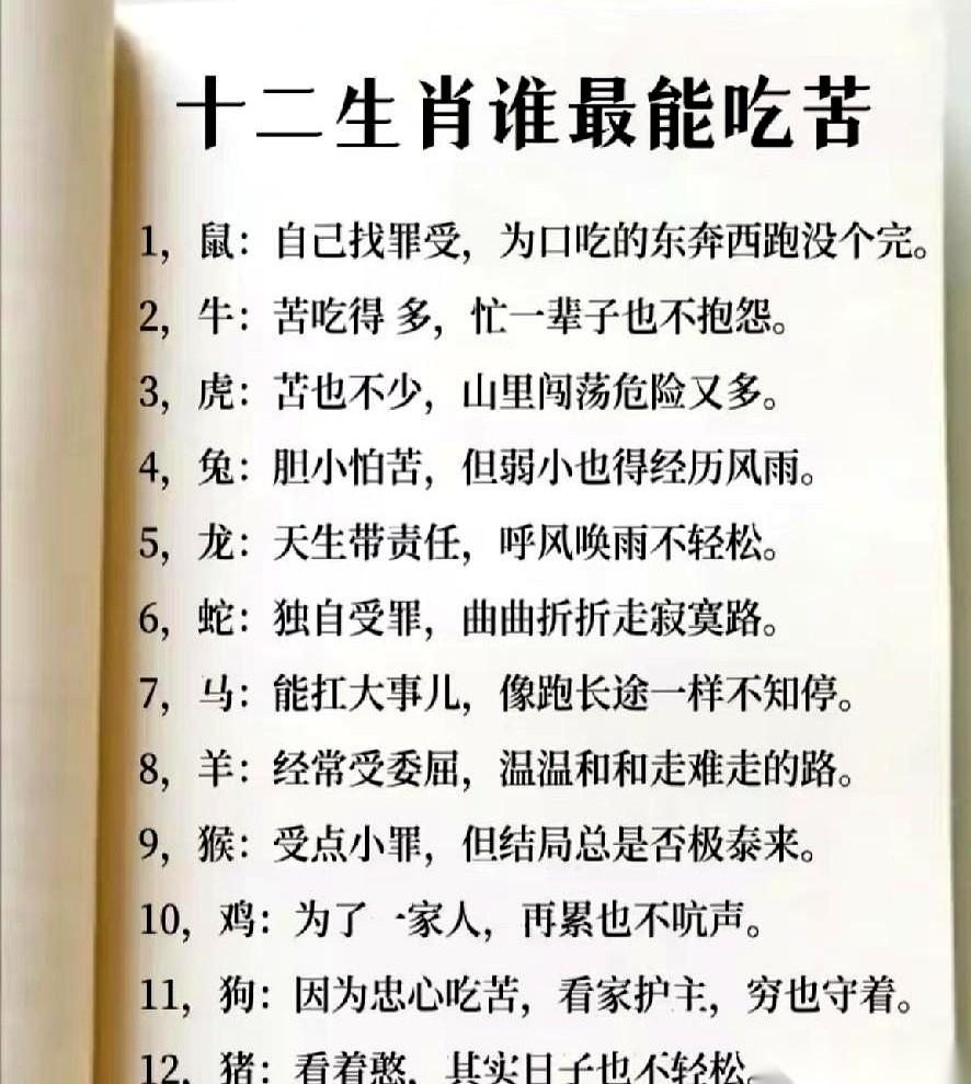 刚才群里有人甩了个帖子，说属牛的天生劳碌，属羊的注定受累。
我盯着屏幕，当场气笑
