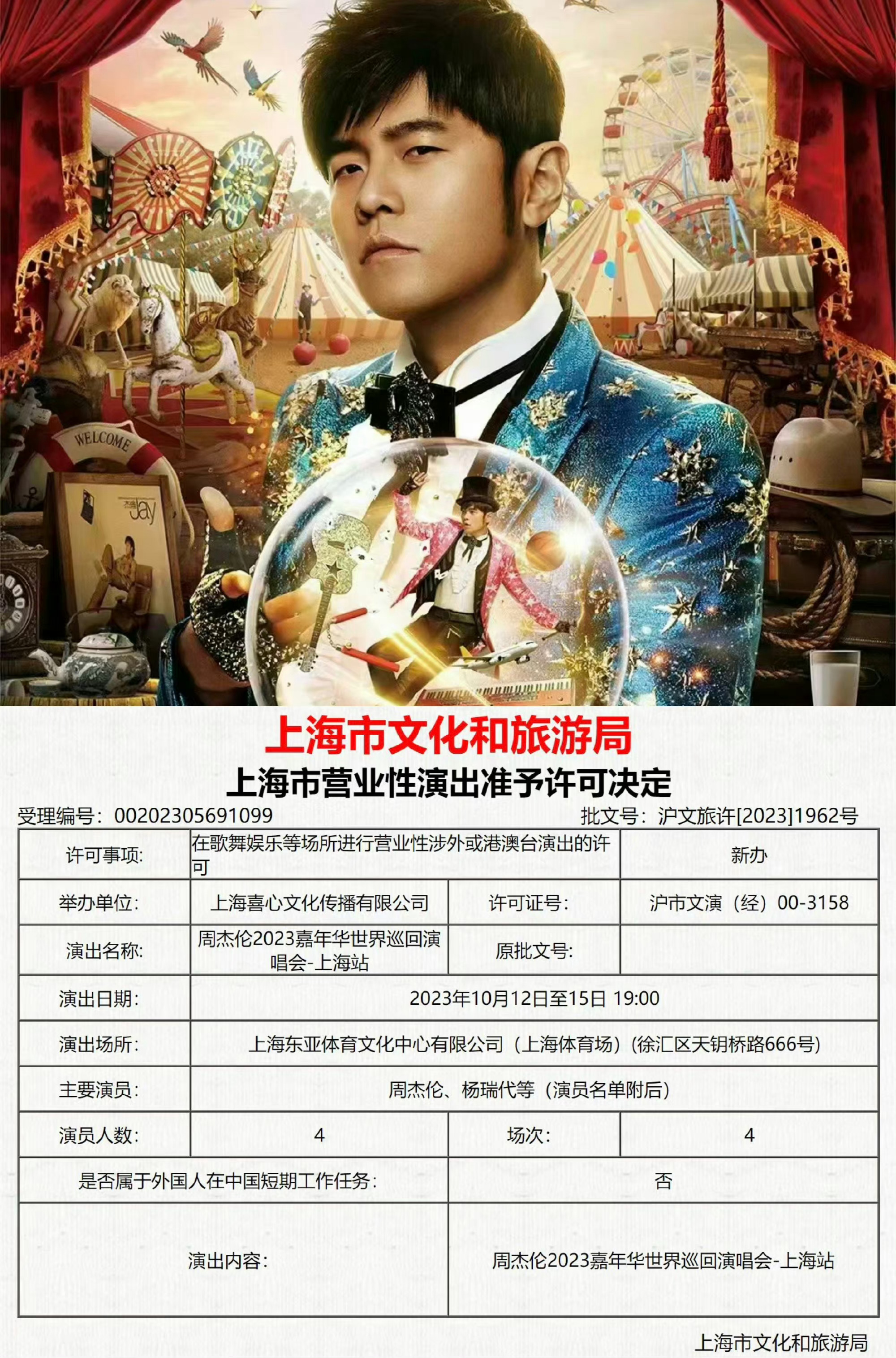 #周杰伦上海演唱会已过审#来了！ ​​​