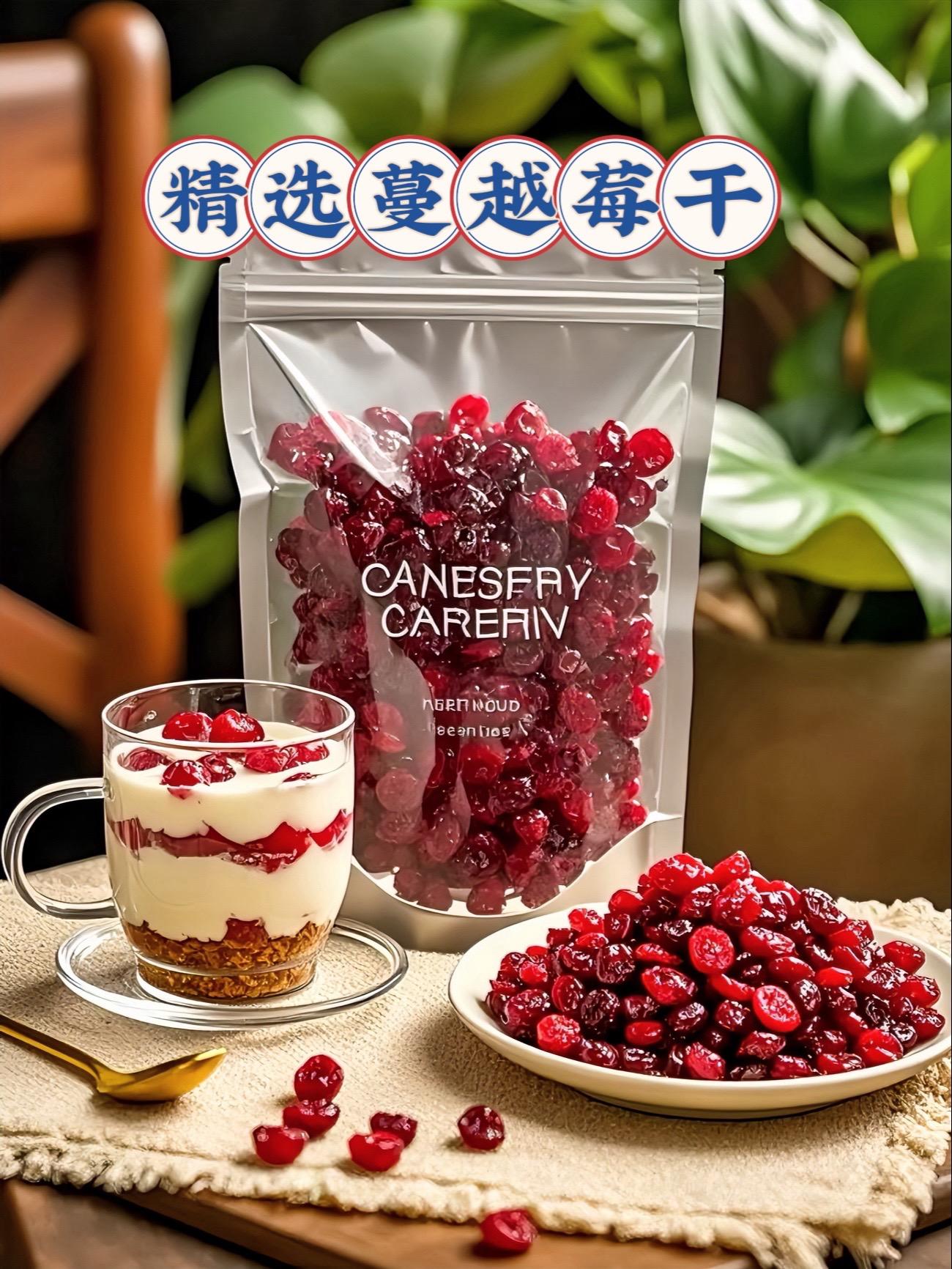 蔓越莓果干！这款蔓越莓干成分纯粹，选用新鲜原果采摘，保留了原香原味，自...