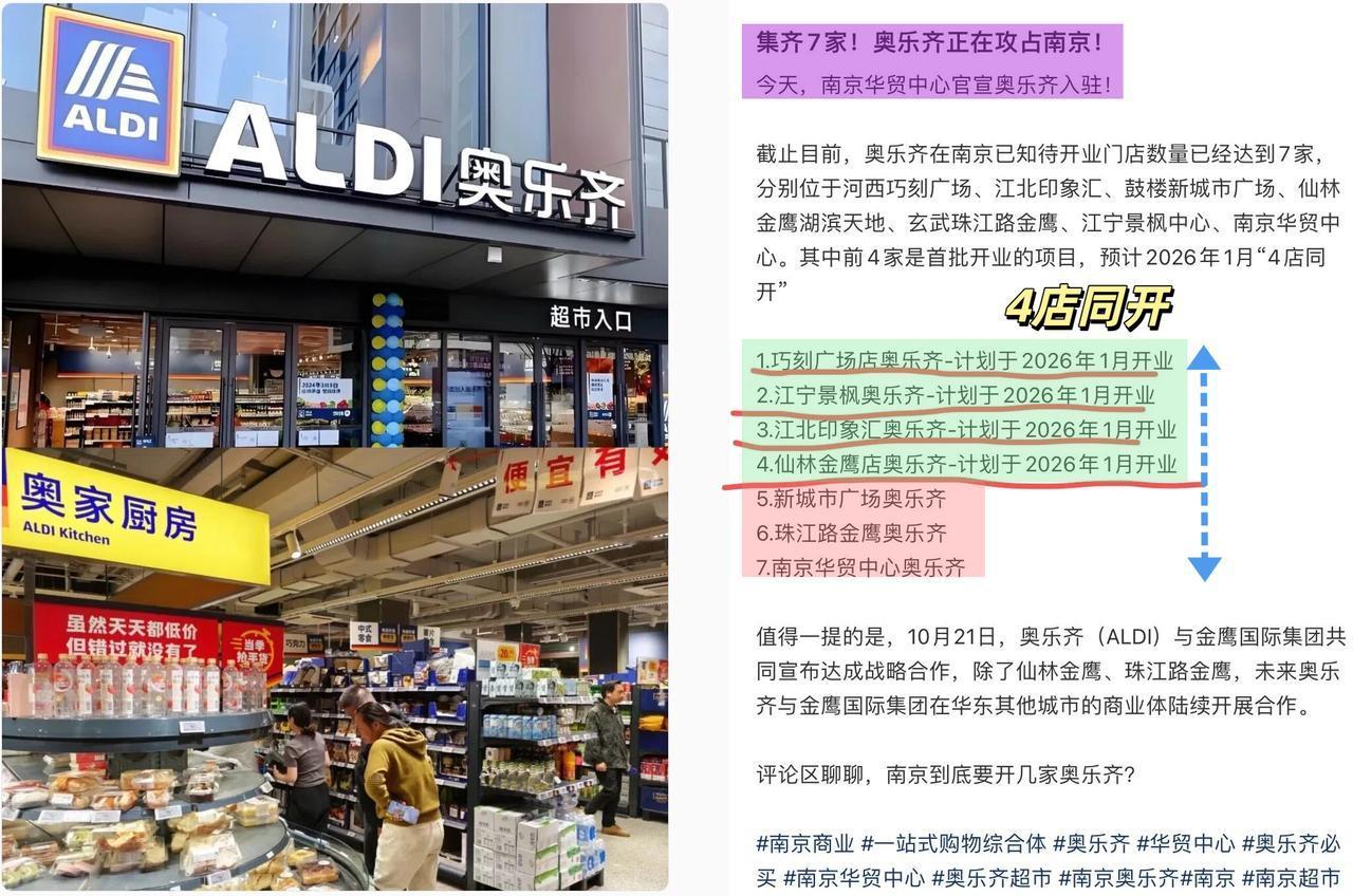 奥乐齐，在南京要集齐“七龙珠”？

今年之前，奥乐齐一直只有在上海有拓展，其他地