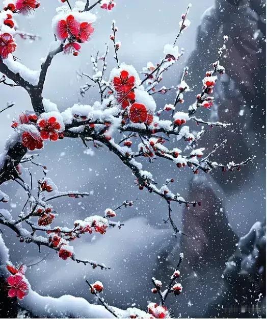 随手拍美景分享雪中梅
