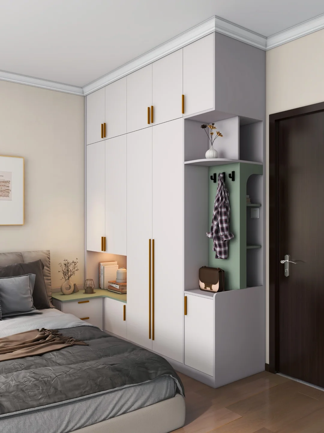 小空间卧室衣柜设计（附带详细尺寸图）