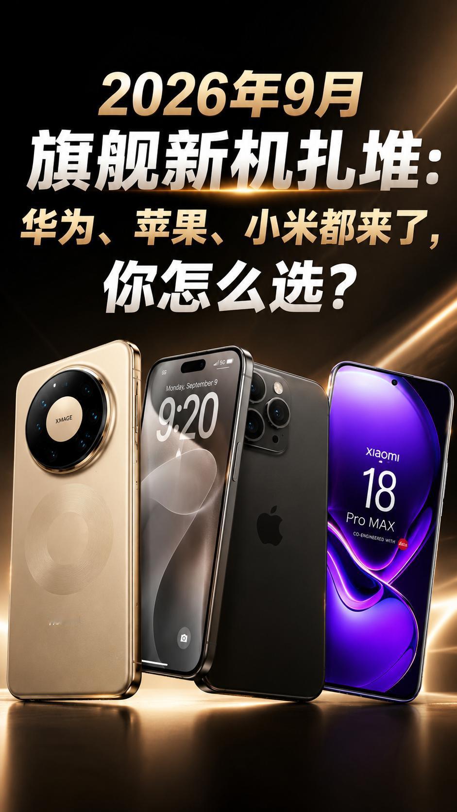 9月手机圈的旗舰大战要来了！感觉这会是下半年最密集的一波新机发布潮～

目前能确