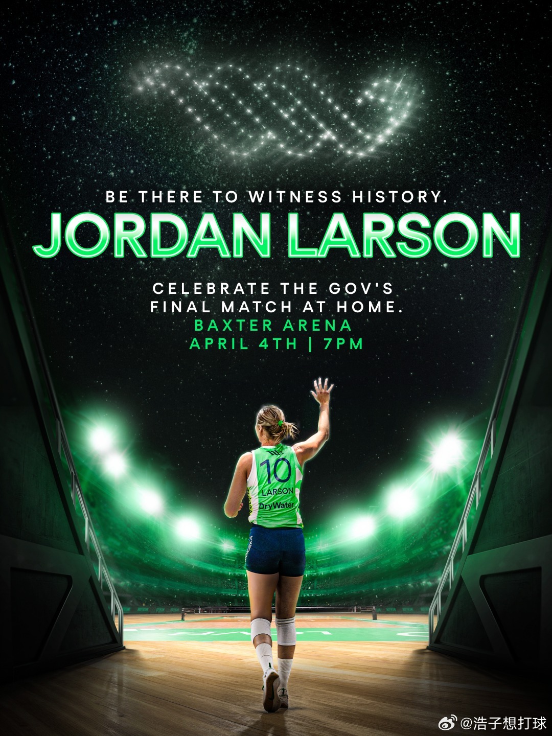 国际排坛动态 真快啊，4月4号就是拉尔森在内布拉斯加的最后一个主场比赛，这位传奇