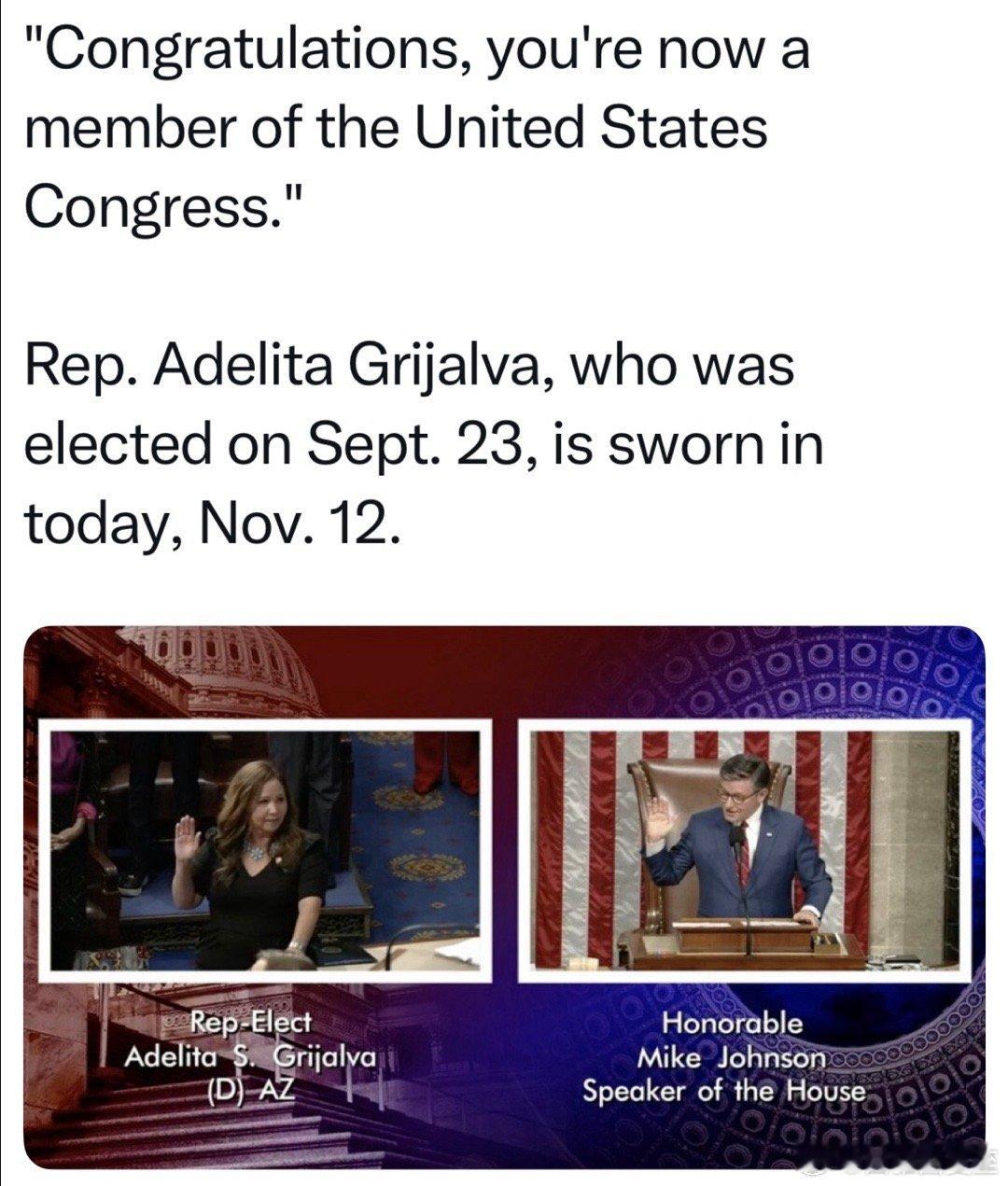 最新就职的民主党议员，立刻签署请愿书，同意就“公布Epstein档案”进行表决所