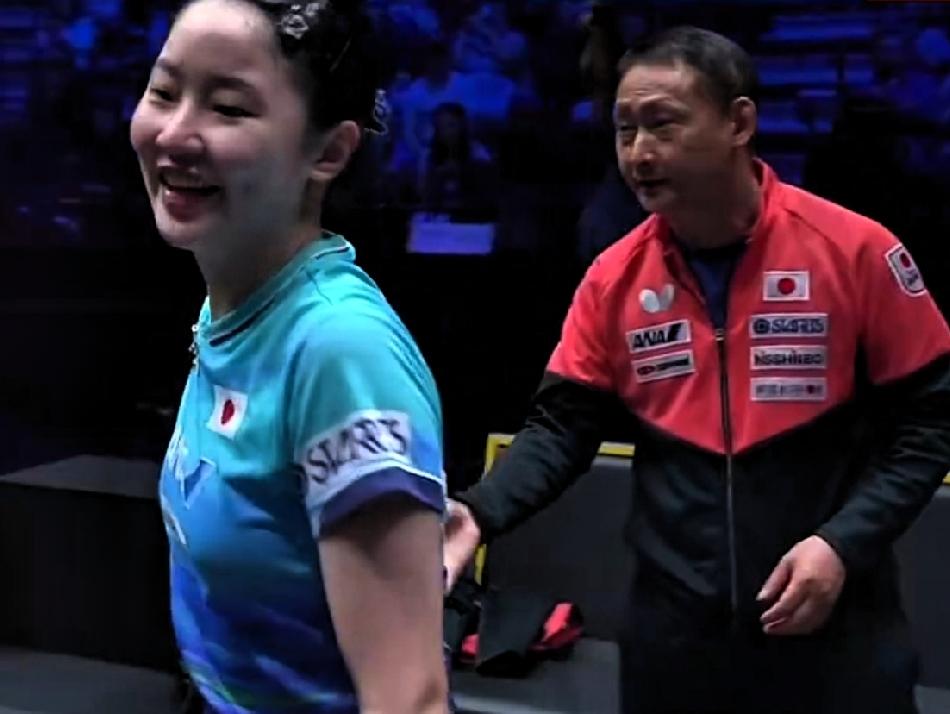 第3局，张本美和11-7扳回一局，比分追至1一2暂时落后。
这一局，比赛中段张本