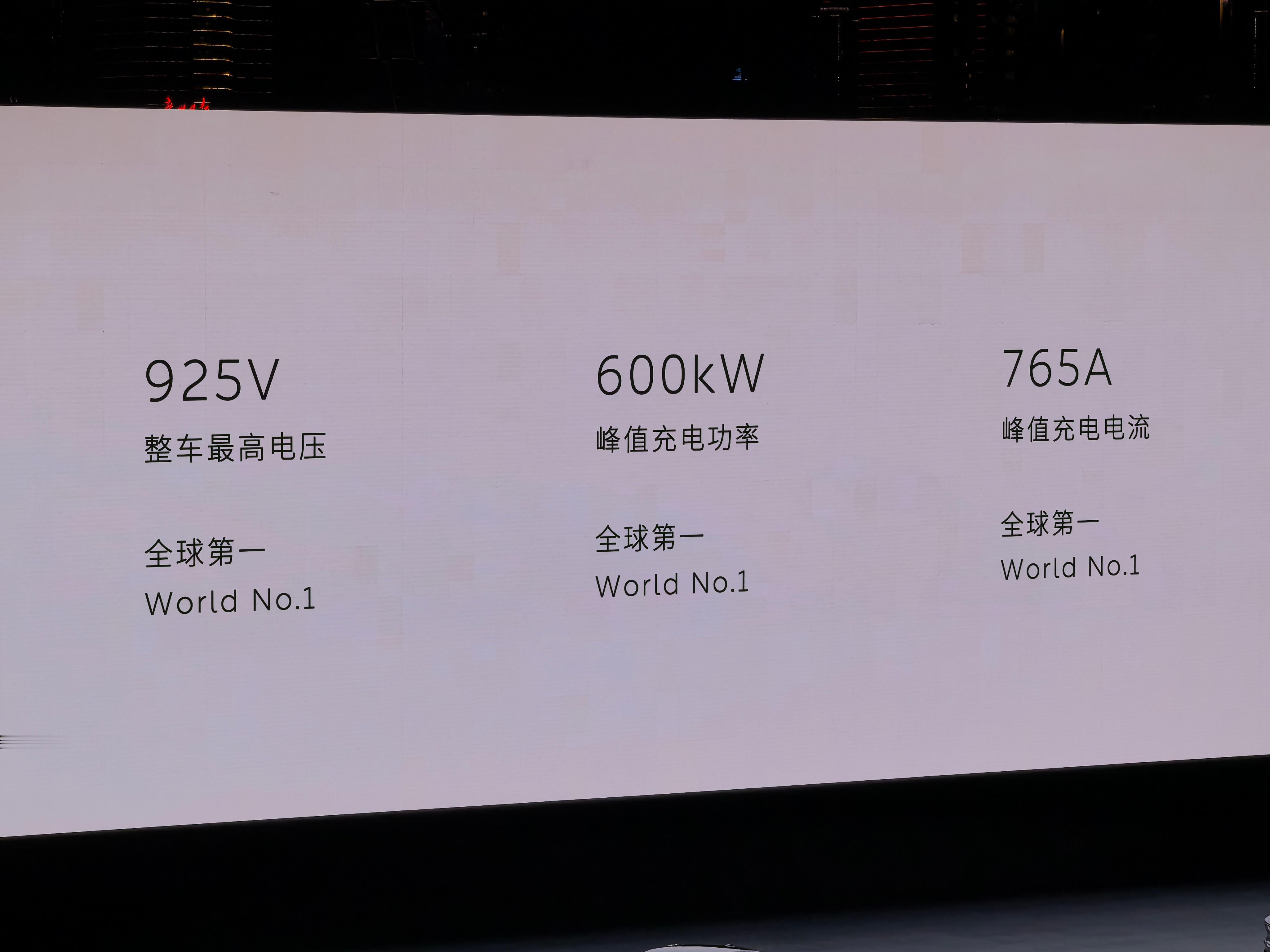 所以，有钱可以做到各个行业的全球第一。600kW 的超级快充，5C 充电倍率。不