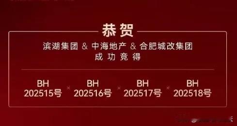 合肥今天土拍也是拍了个寂寞。
滨投，中海，城改一起拿地。