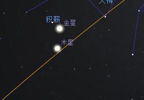 巫咸曰：“太白犯木星，为饥。期三年。”荆州占：“太白犯岁星，为旱，为兵，若环绕与