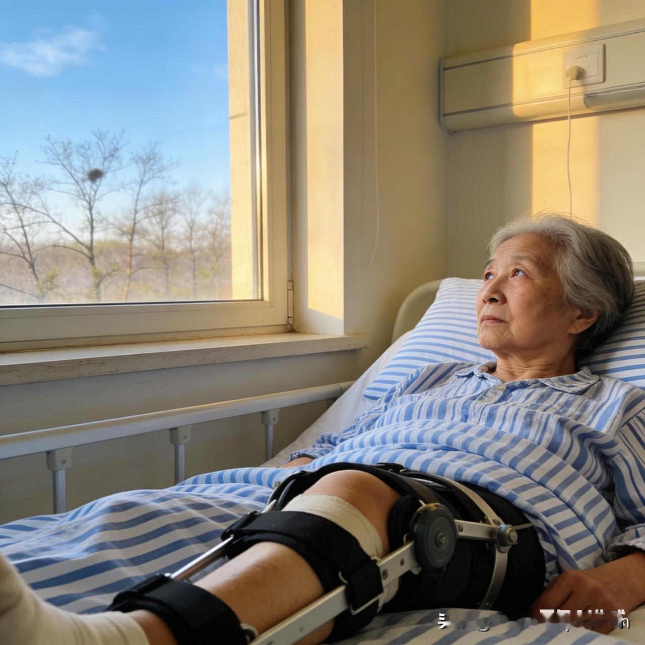 大过年的，在床上躺平，等吃等喝，真是有功了！

两个月出头了，骨折处已经感觉不到