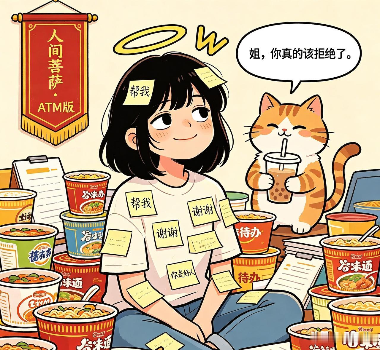 这个话题有意思！来，姐姐用“血泪经验”给你编个段子——

过分的善良啊，恭喜你，