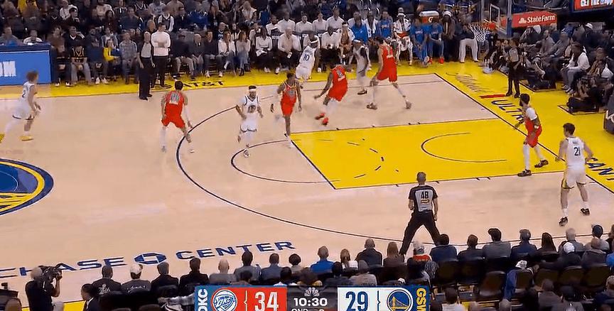 连得6分！如今勇士全靠巴特勒撑着！
在今天NBA常规赛勇士对阵雷霆的第二节比赛中