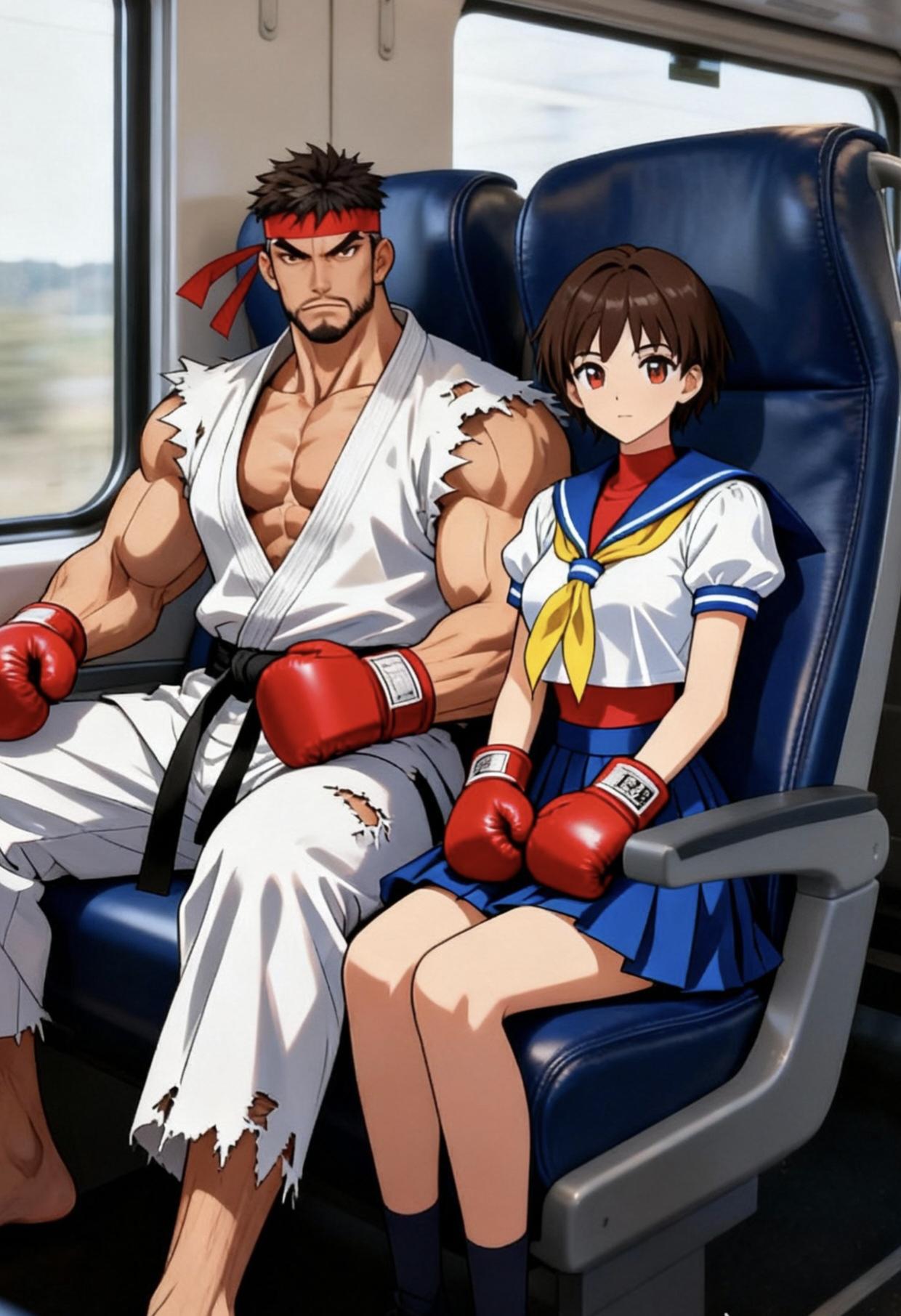 《街霸》情侣组织旅游团建，肯深情牵手春日樱子，俩人陷入热恋你侬我侬。古烈、嘉米两