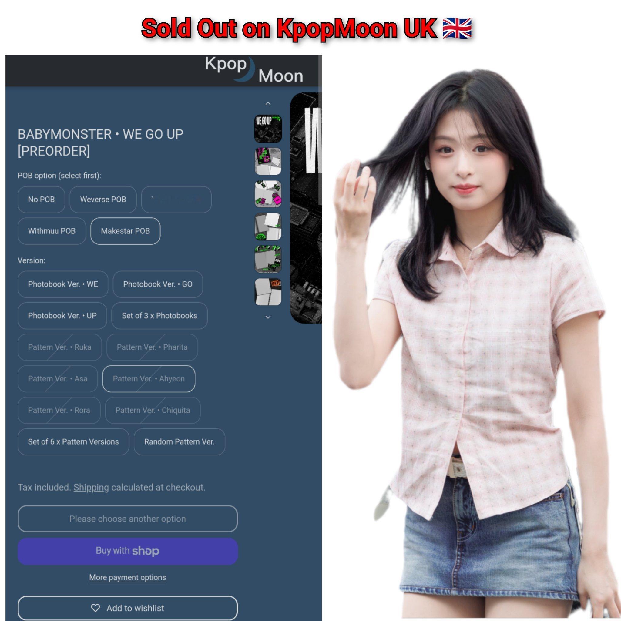Ahyeon的《We Go Up》专辑版本在KpopMoon英国站已售罄。截至目