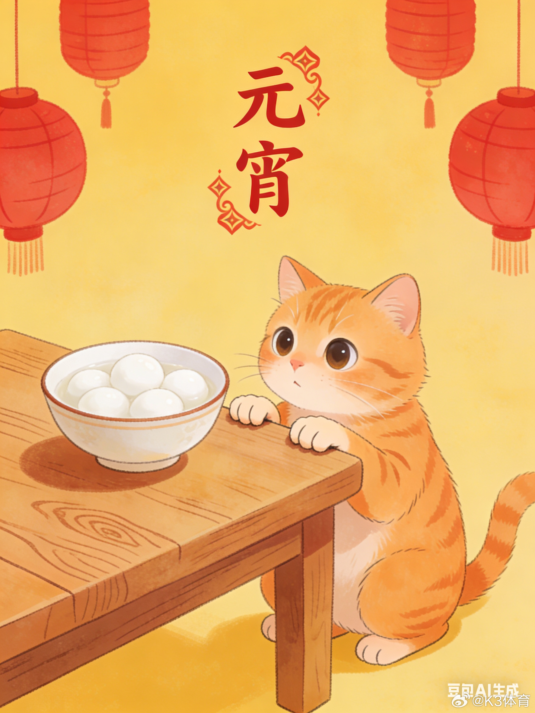 瑞马踏灯来，元宵福满宅！左手提小马灯，右手捧甜汤圆，愿新的一年，龙马精神，事事圆