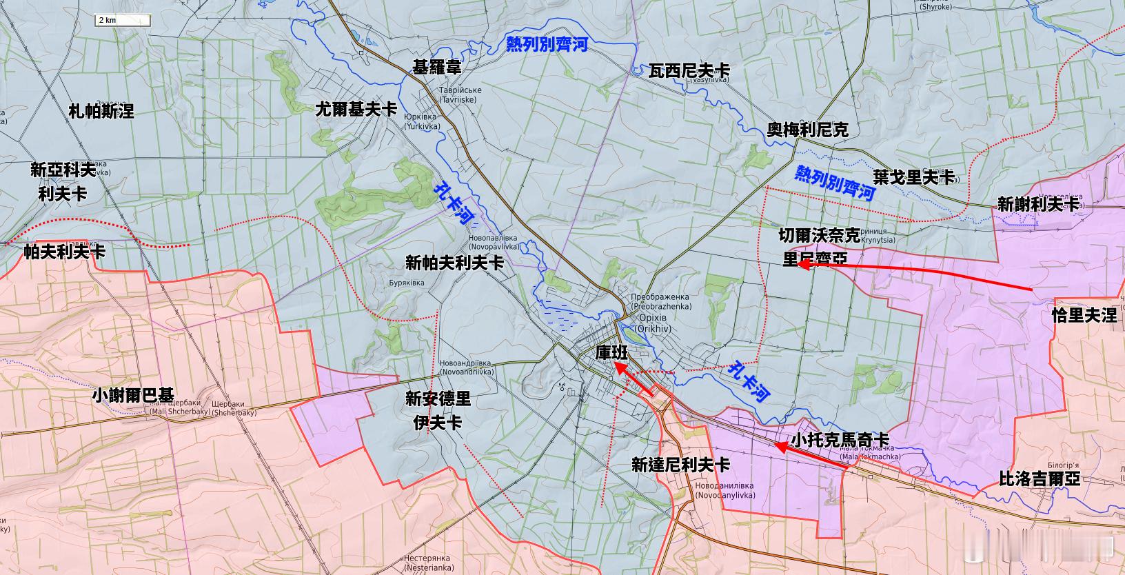 按照慣例，當看到2公里比例尺的地圖時，也意味著此處已經進入攻城階段。如我們此前預