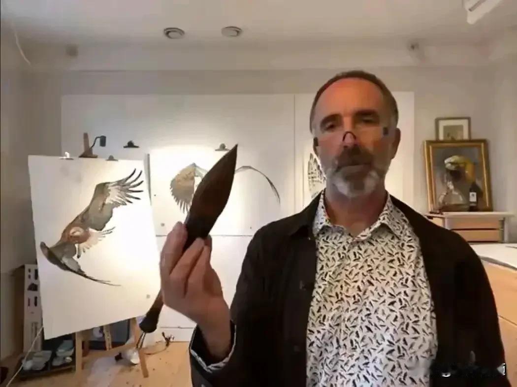 当老外爱上中国画，艺术创作遇到瓶颈处在困顿迷茫的70后大叔，在唐人街邂逅国画现场
