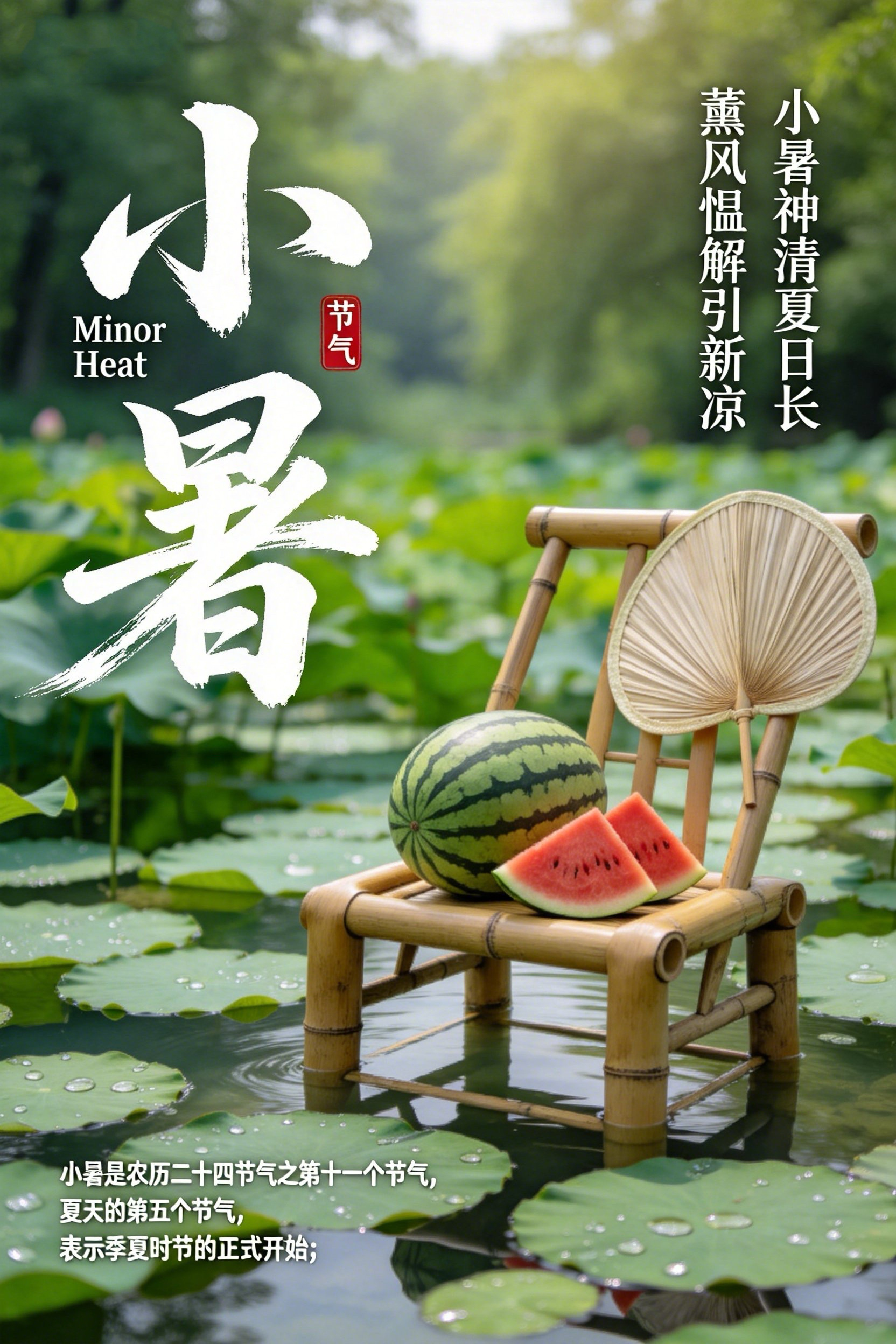 2026小暑节气祝福图片海报壁纸拿图吱一声噢～ 小暑节气