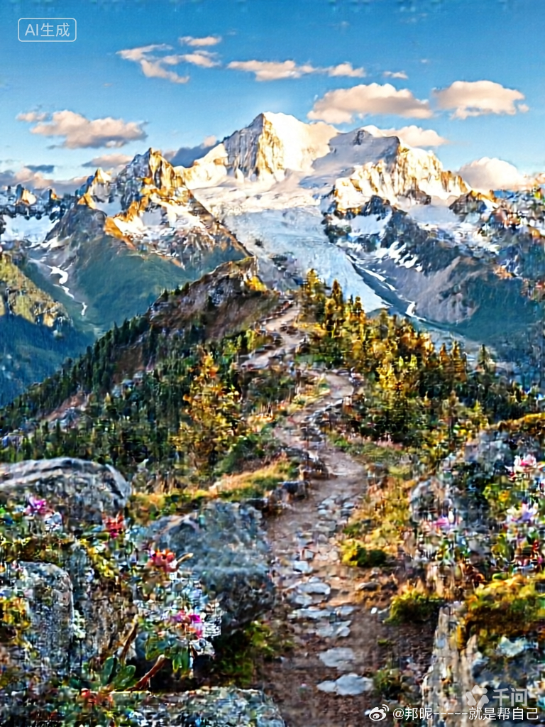 《登山》台阶把脚一寸寸还给高处松针在石缝里写着瘦金体的倔强我数着自己的喘息上山—