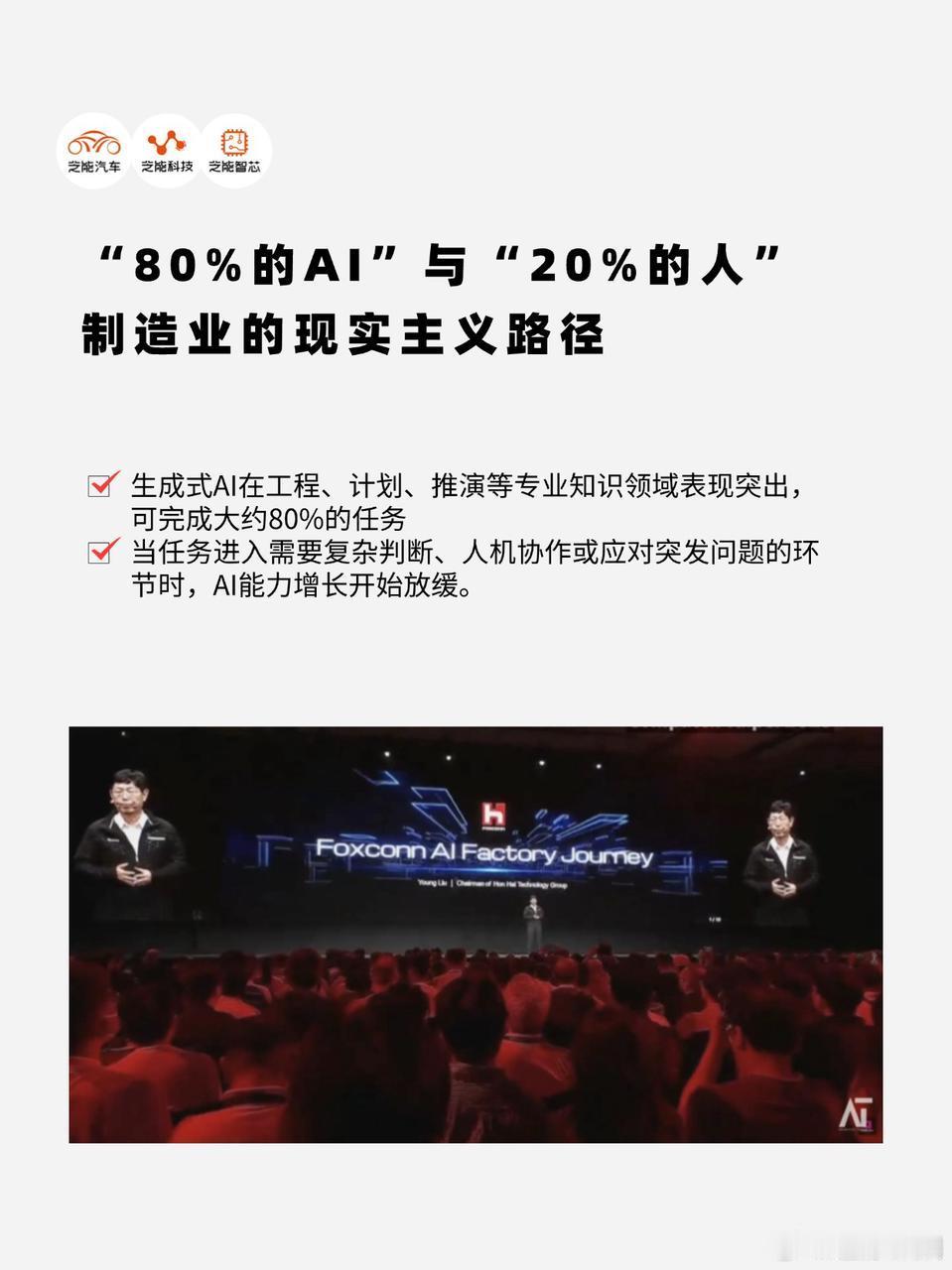 在 Computex 2025 上，富士康董事长刘扬伟称，生成式 AI 可完成制
