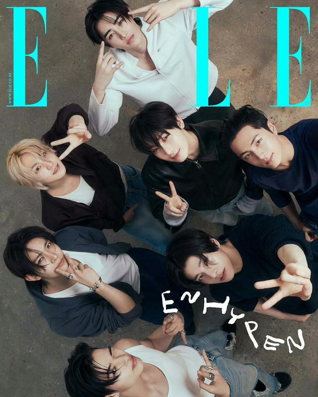 Enhypen✖️ELLE Korea 四月刊封面 ​​​