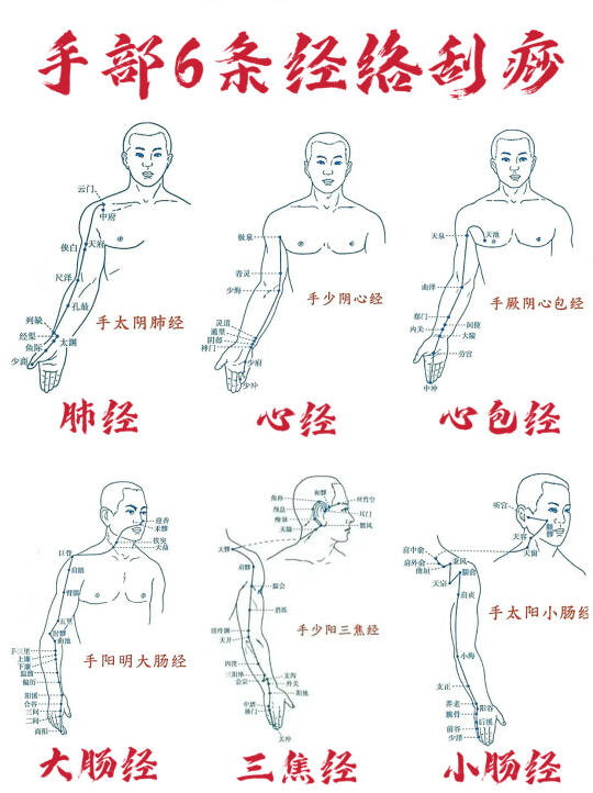 手臂6条经络作用👉附正确刮痧方法✅