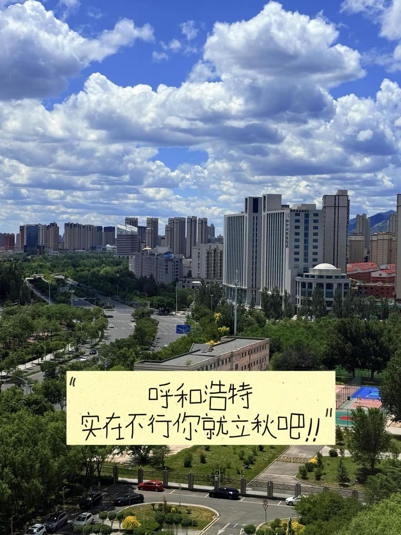 呼和浩特 实在不行你就立秋吧。