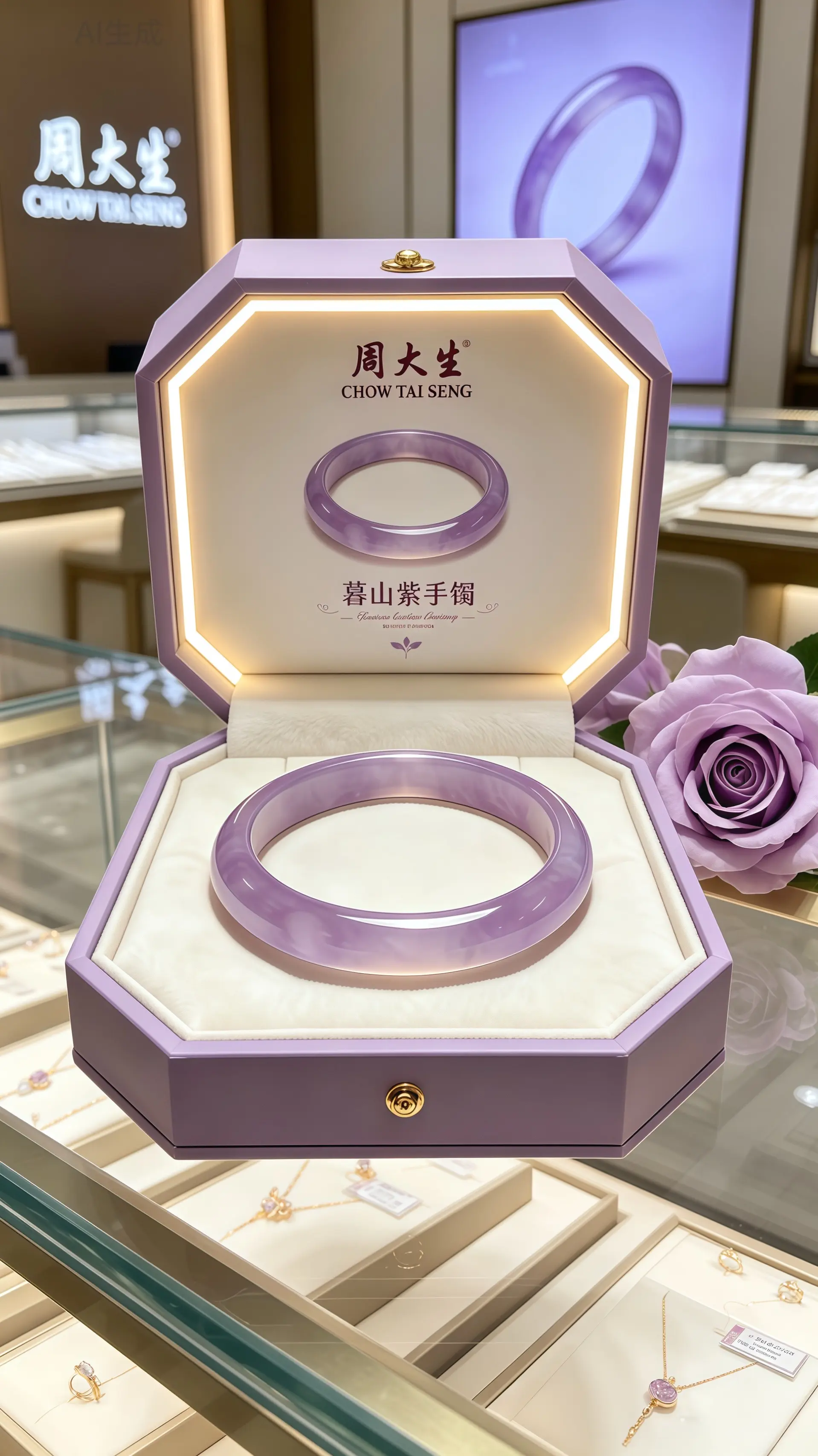 手镯母亲节礼物520礼物 周大生 首饰