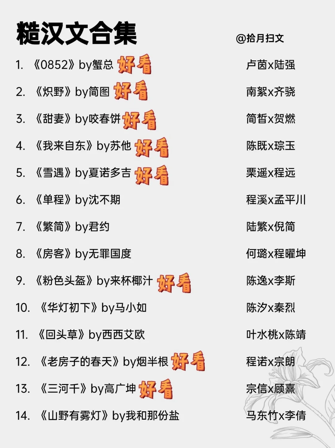 啊啊！‼️27本经典糙汉文合集！巨撩体型差