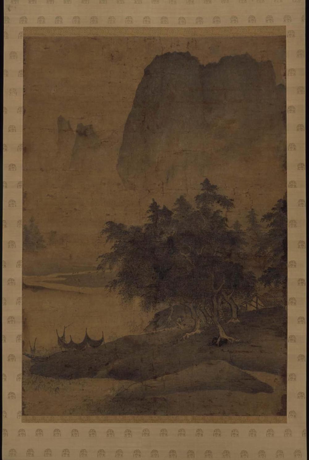 波士顿美术馆藏南宋《雨余烟树图》传夏圭 