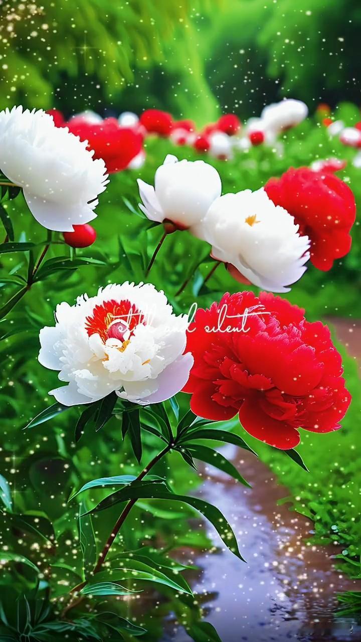 花丛中开得正艳，真美！花景照片
