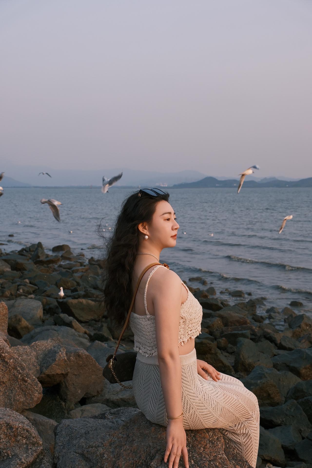 自由感拍照 深圳湾公园看海鸥 摄影约拍 海边拍照 深圳dou知道