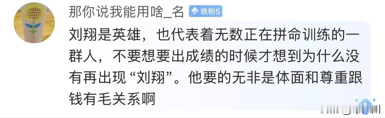 英雄是思想上、行为上都为了国家和人民奋不顾身，刘翔只能说是为了自己的事业拼搏，并