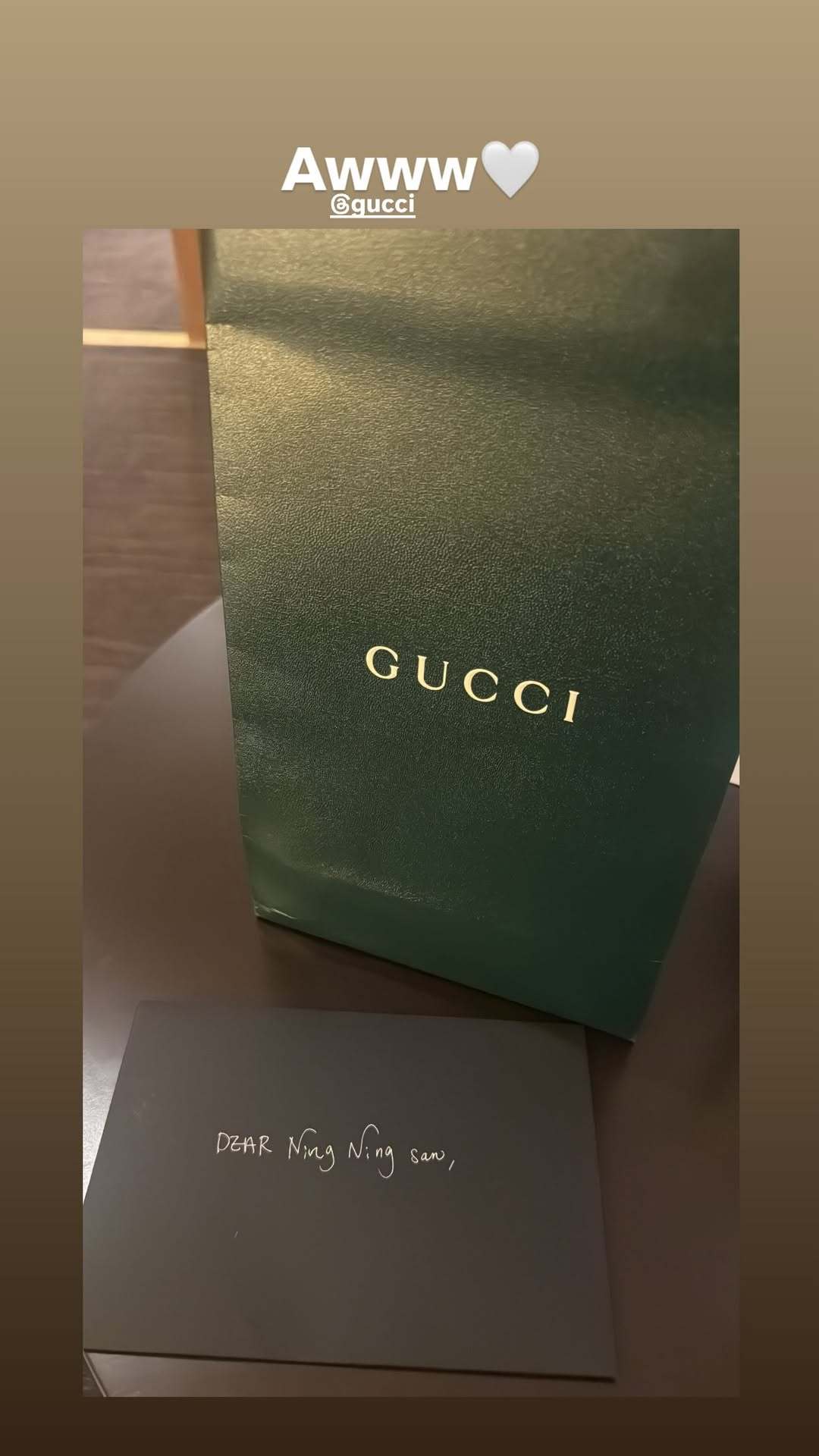 260716 imnotningning IG Story「Awww🤍 @ g