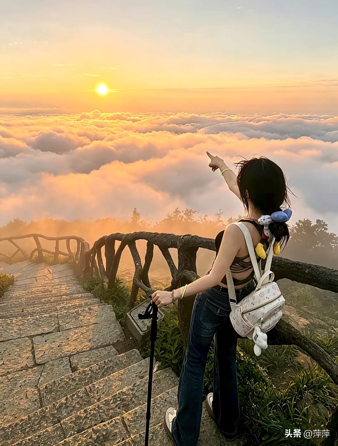 你要想看大自然的美景，就要站在山的高处！