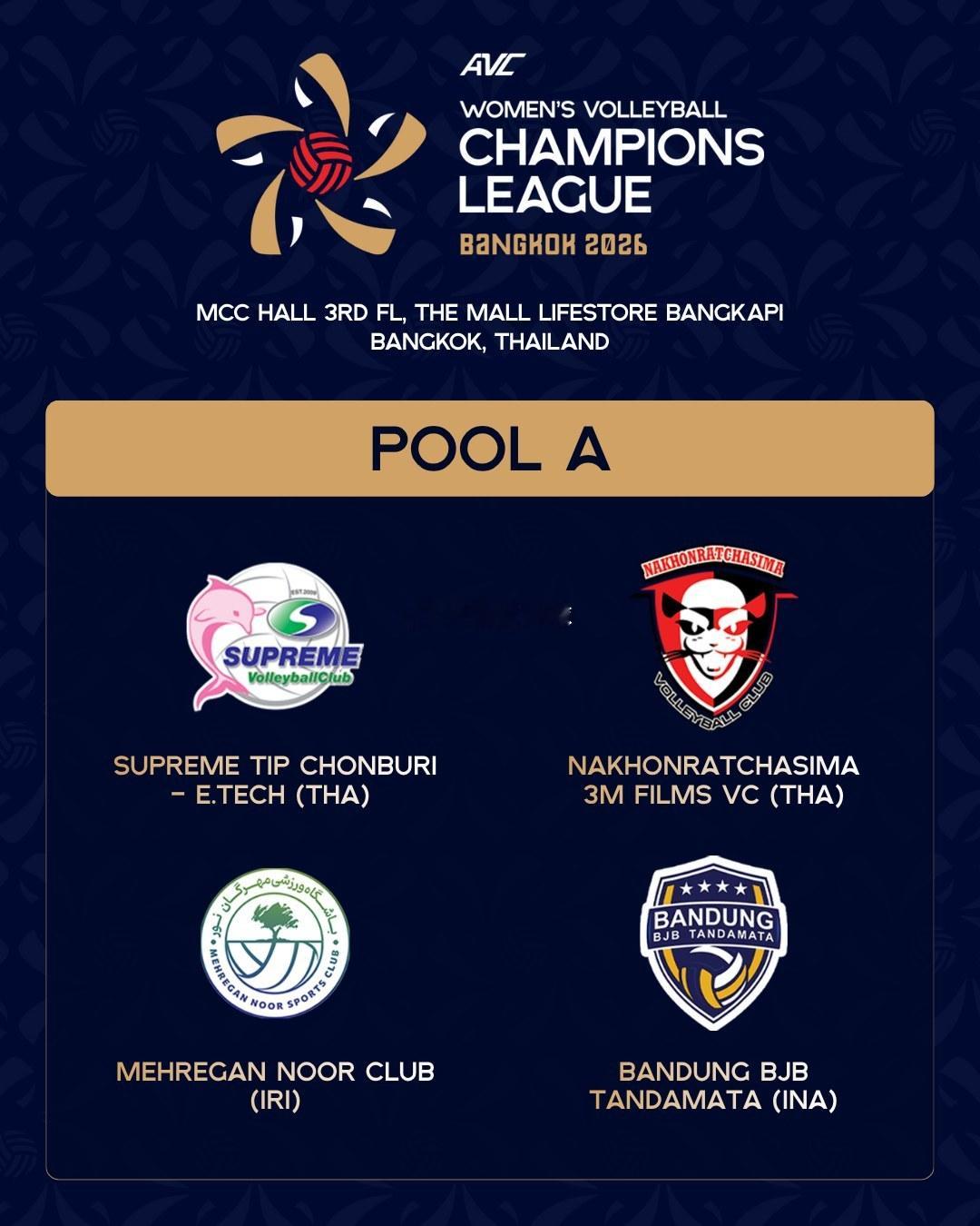 【赛程】2026年亚洲女排冠军联赛1/4决赛赛程（北京时间）4.26  16:0