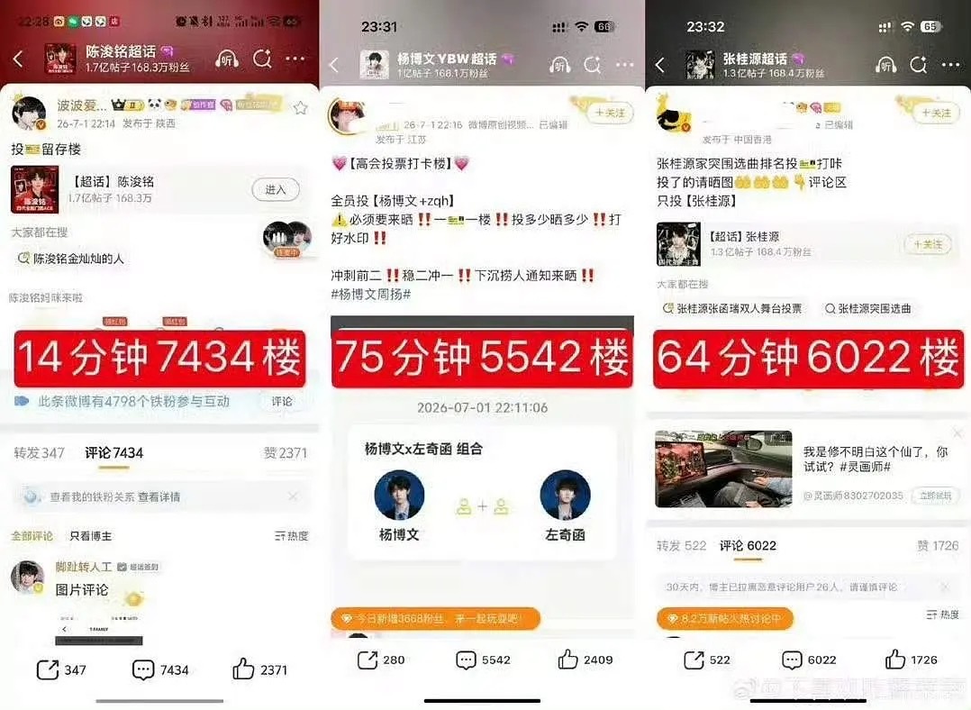 凌晨五点，看到各个群里的天才妈和志愿者都还没睡，像打了鸡血一般忙着投🎫、收🎫
