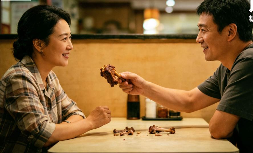 我曾以为爸妈总爱说“不爱吃”是真的，直到那晚撞见他们偷偷啃我剩下的排骨。
 
上