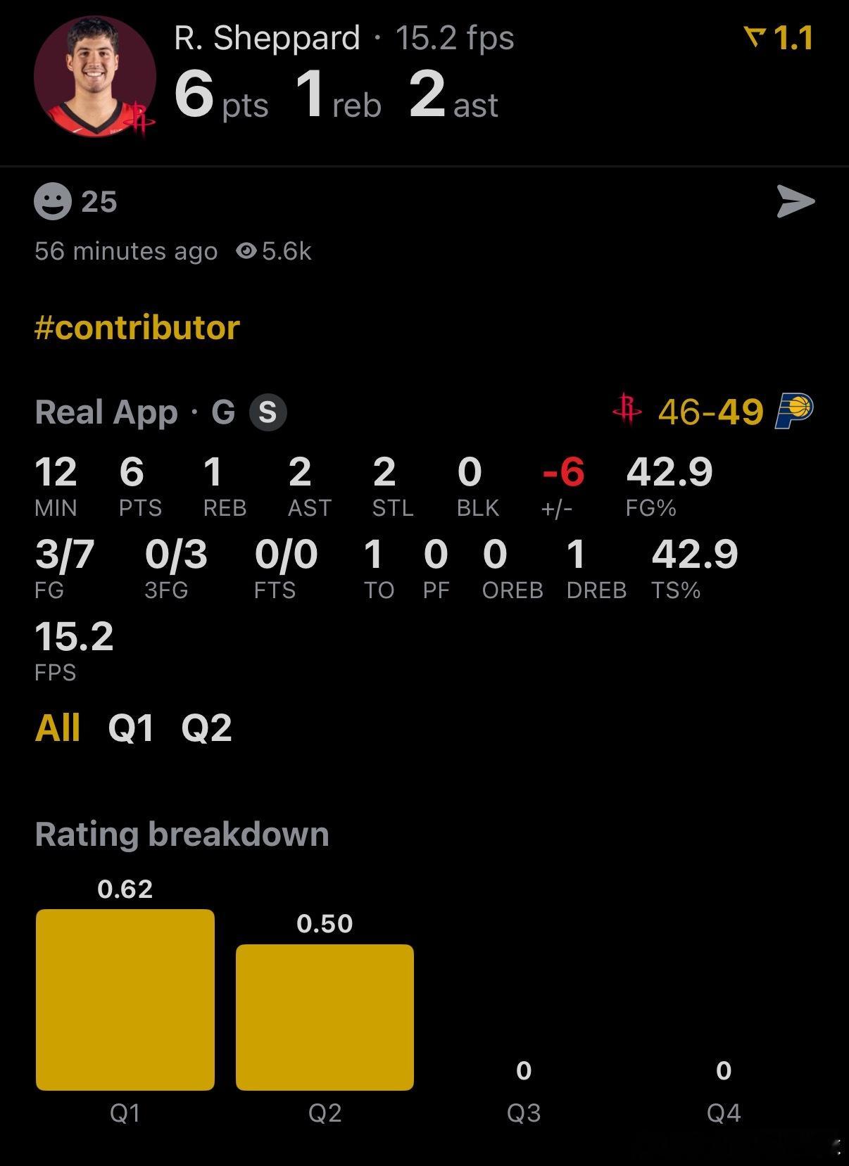 2大外线三分迟迟不开，没有给火箭足够的火力支援啊！火箭vs步行者休斯顿火箭休斯顿