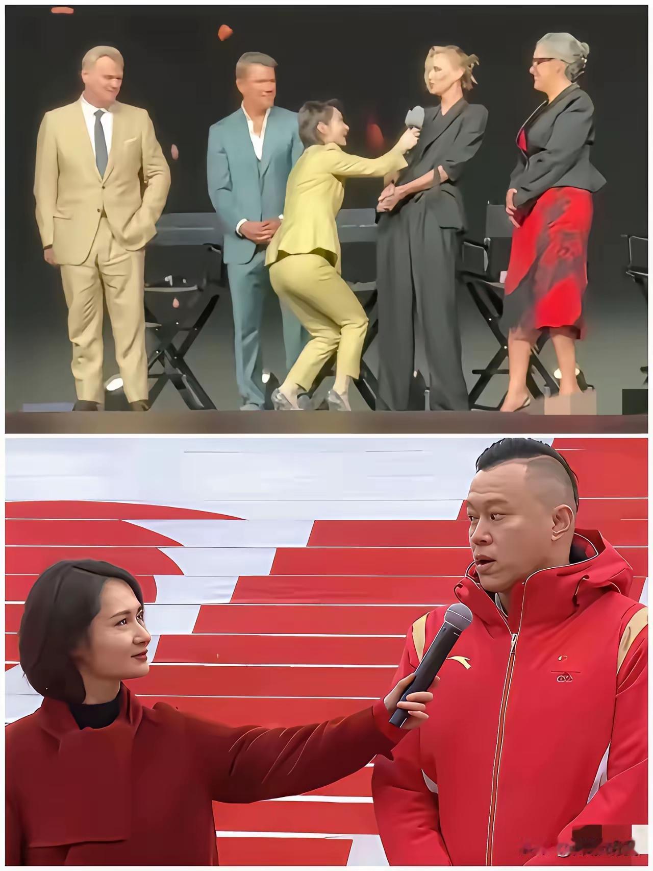 这样的女主持人，她的表现真的是戳中了一众网友的痛点。那就是在面对西方人或者事的时