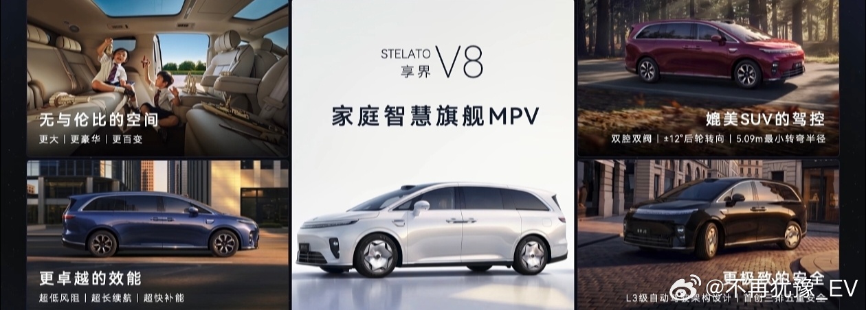 鸿蒙智行发布会余承东发布鸿蒙智行首款纯电MPV享界V8终于开预售了，32.98万