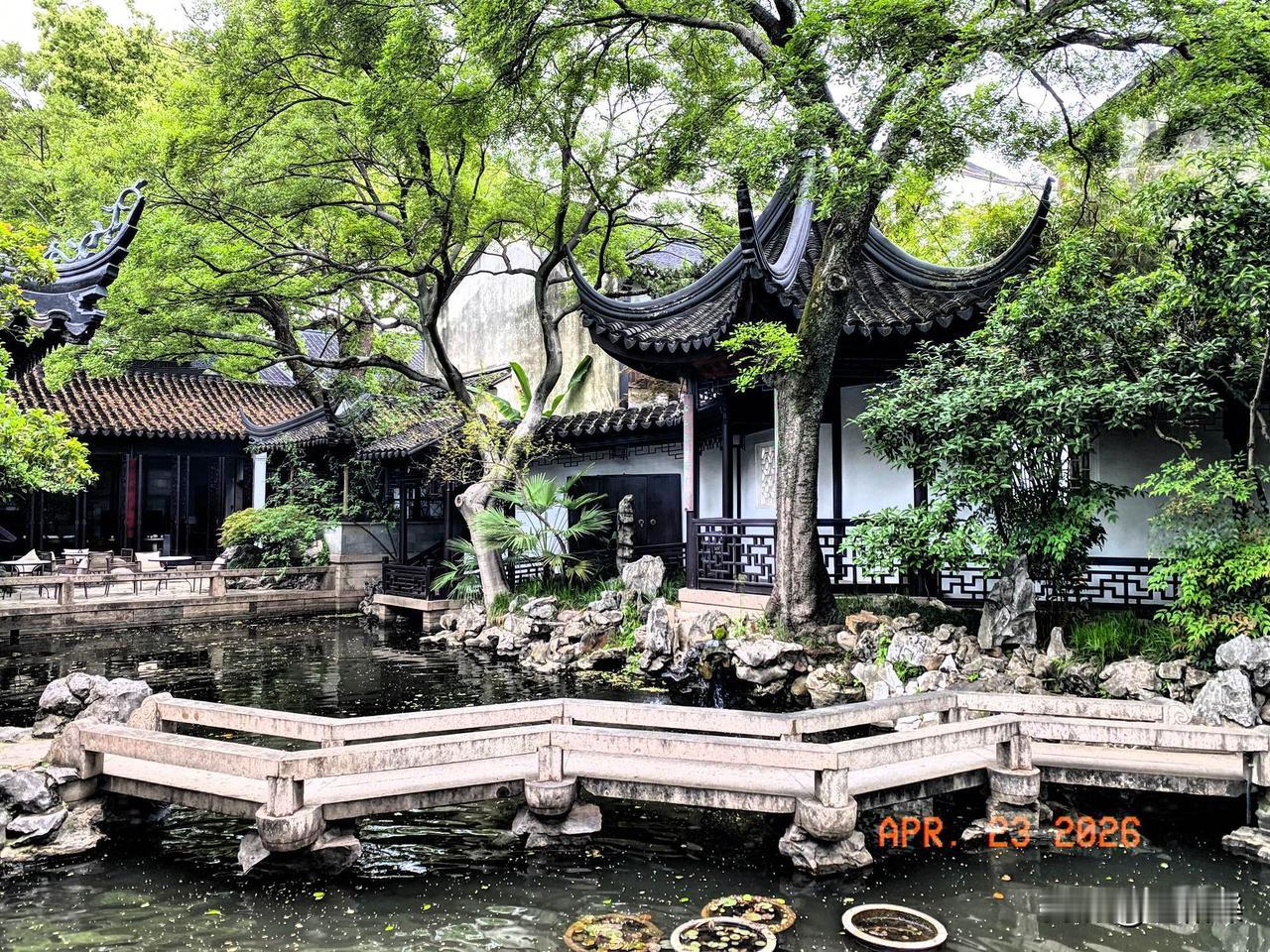 小小畅园至极美，园林要素一应俱全，宛如一幅徐徐展开的江南诗画，每一处细节都散发着
