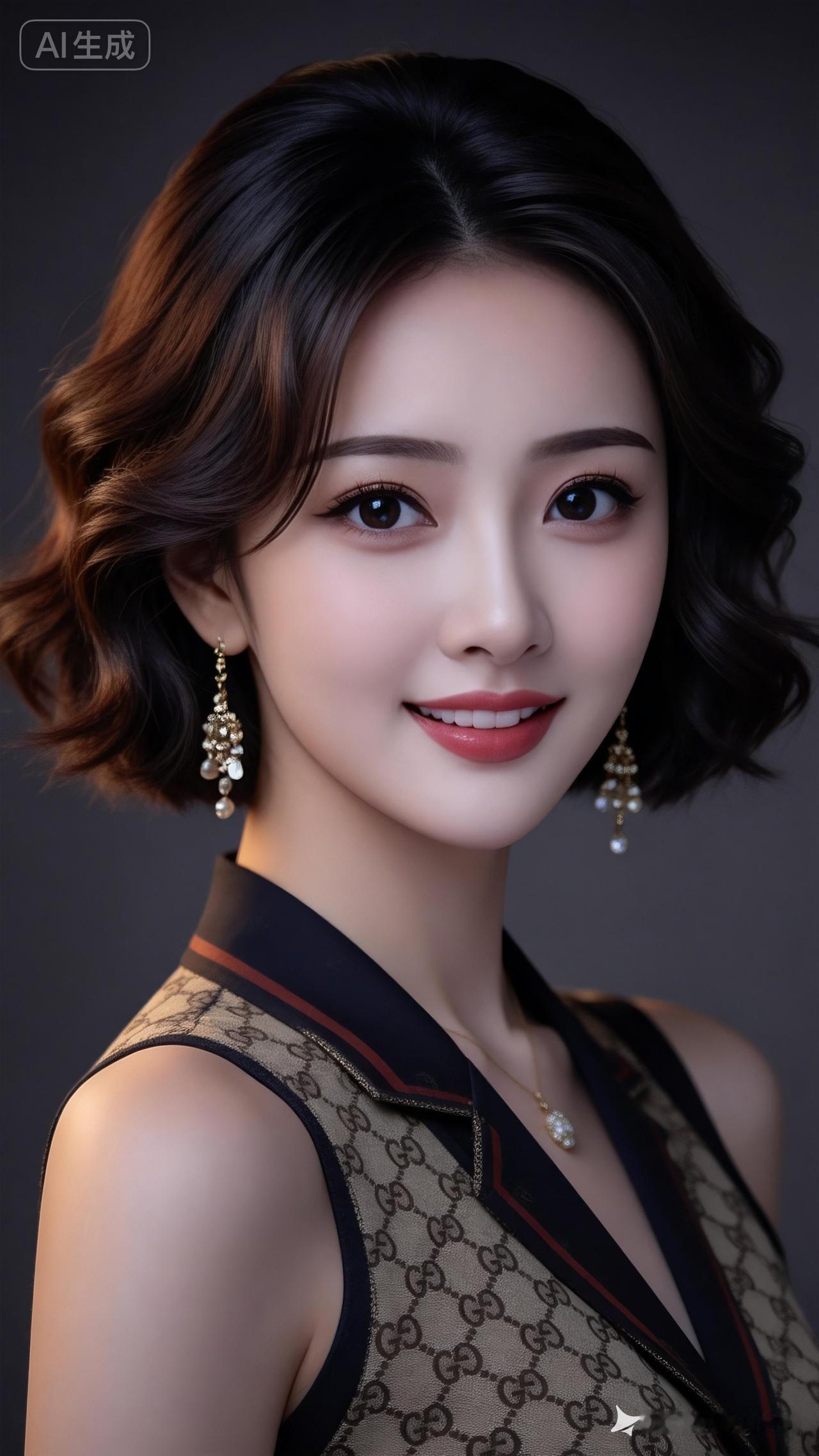 红妆美人笑，金钗映月明。