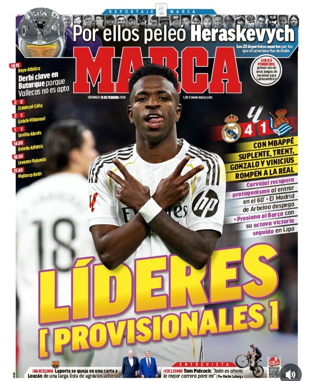 皇马 《马卡》暂时领先替补的姆巴佩，特伦特，贡萨洛和维尼休斯撕破了皇家社会的防线