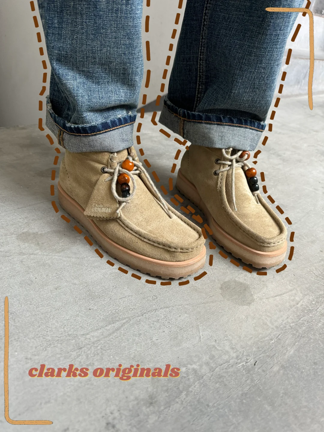 最近穿很多的 clarks 袋鼠鞋