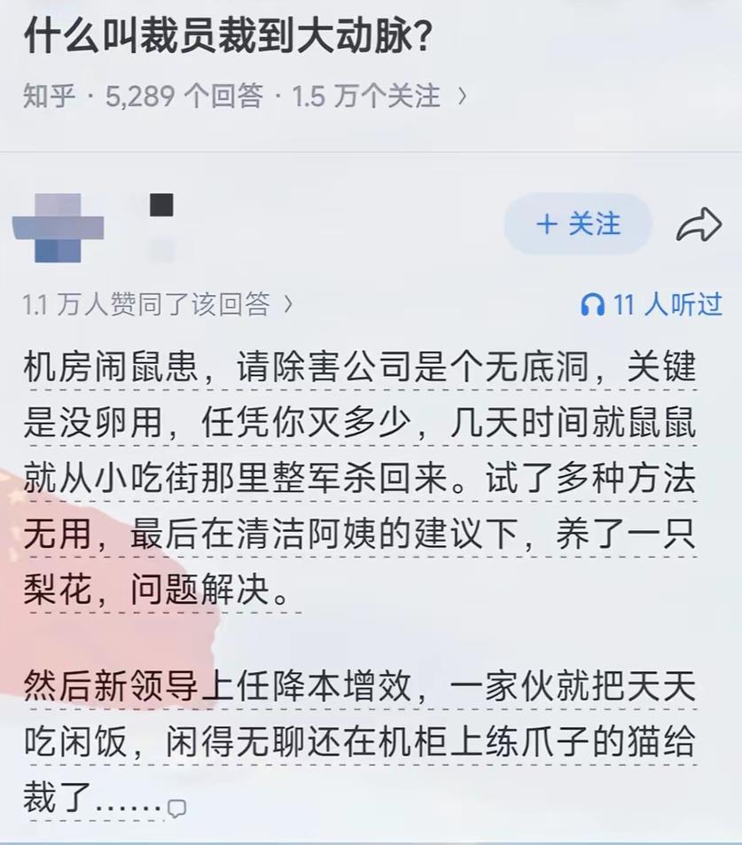 裁员裁到大动脉