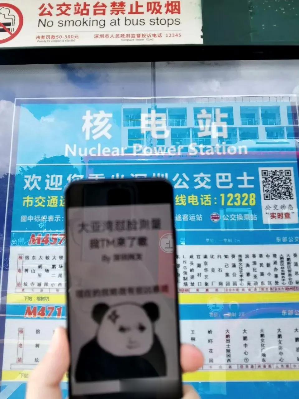 热心网友到大亚湾实测数据，驳斥外务省殖人的网络谣言。[赞] ​​​