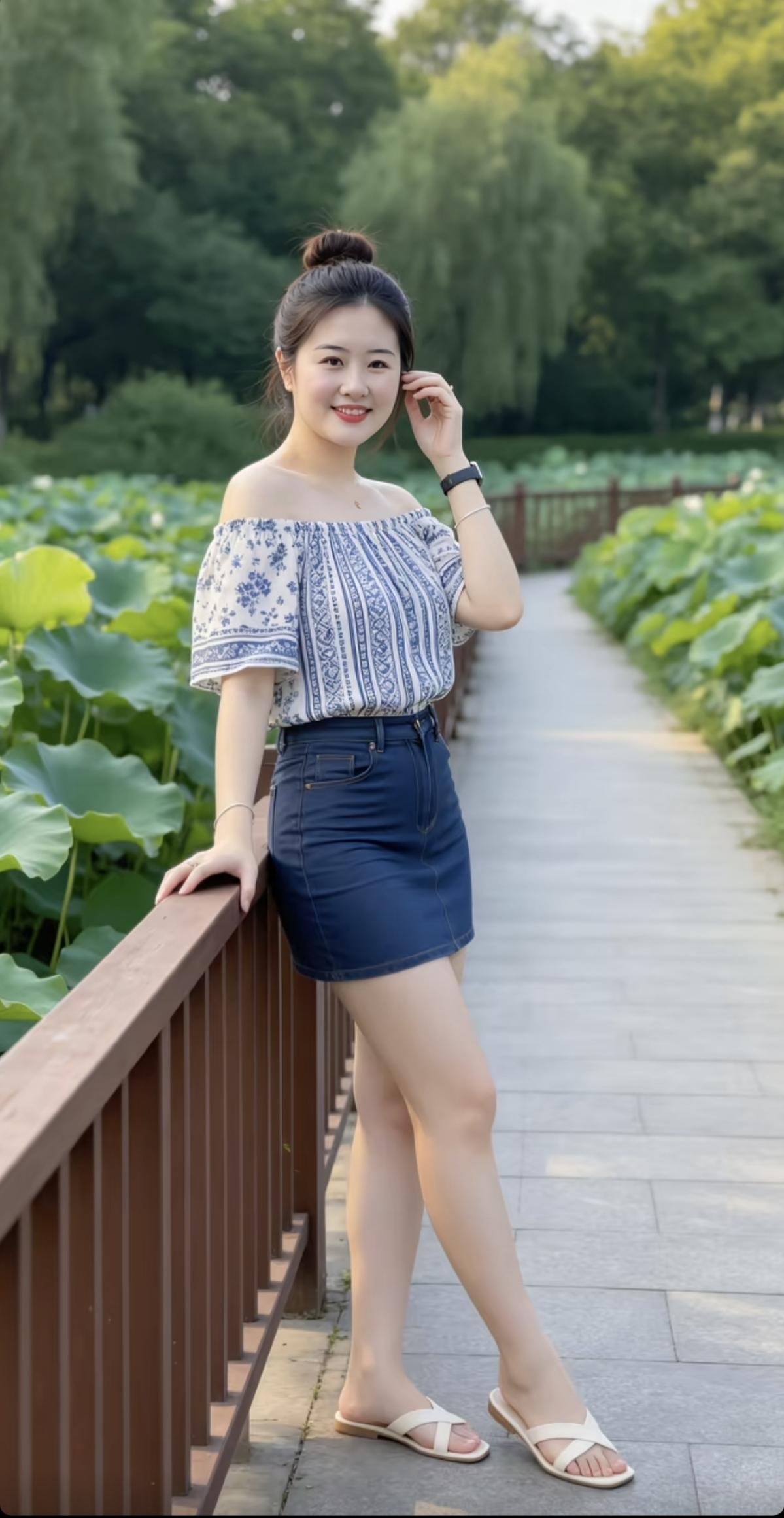 荷溏莲叶，灵动的裙摆。
