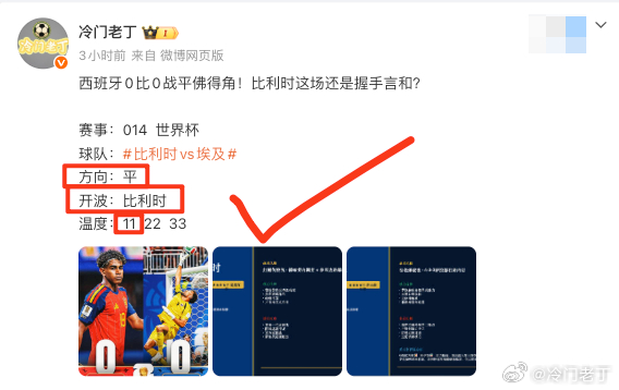 比利时1比1埃及大满罐！乌拉圭这场别再搞心跳了，直接来场痛快的！赛事：015 世